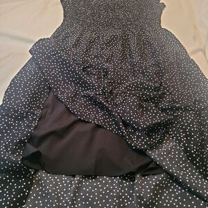 Elegant Black Polka Dot Dress
